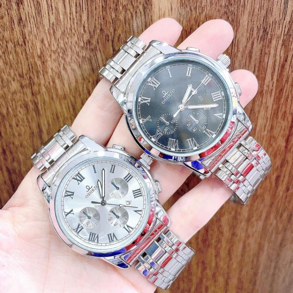 Đồng hồ nam OSHRZO 6071G dây thép không gỉ - Đồng hồ đeo tay dây kim loại có 3 mặt đồng hồ phụ | BigBuy360 - bigbuy360.vn