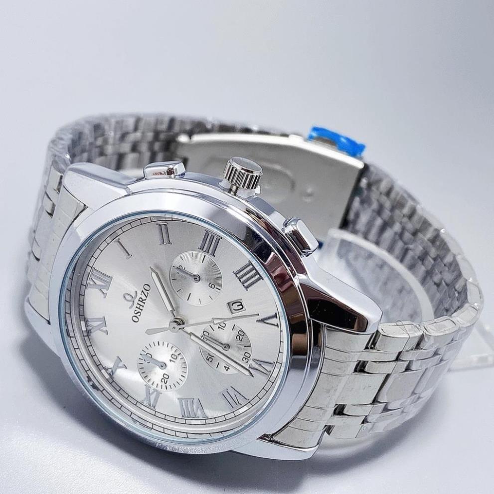 Đồng hồ nam OSHRZO 6071G dây thép không gỉ - Đồng hồ đeo tay dây kim loại có 3 mặt đồng hồ phụ | BigBuy360 - bigbuy360.vn