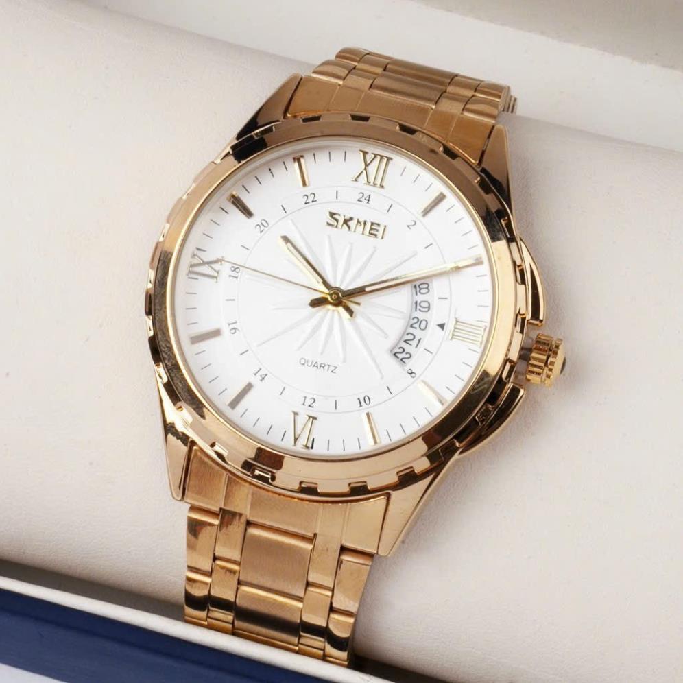 Đồng hồ nam Skmei Đồng hồ nam chính hãng chống nước 3ATM - Đồng hồ nam khoá cài chắc chắn - TẶNG PIN DỰ PHÒNG