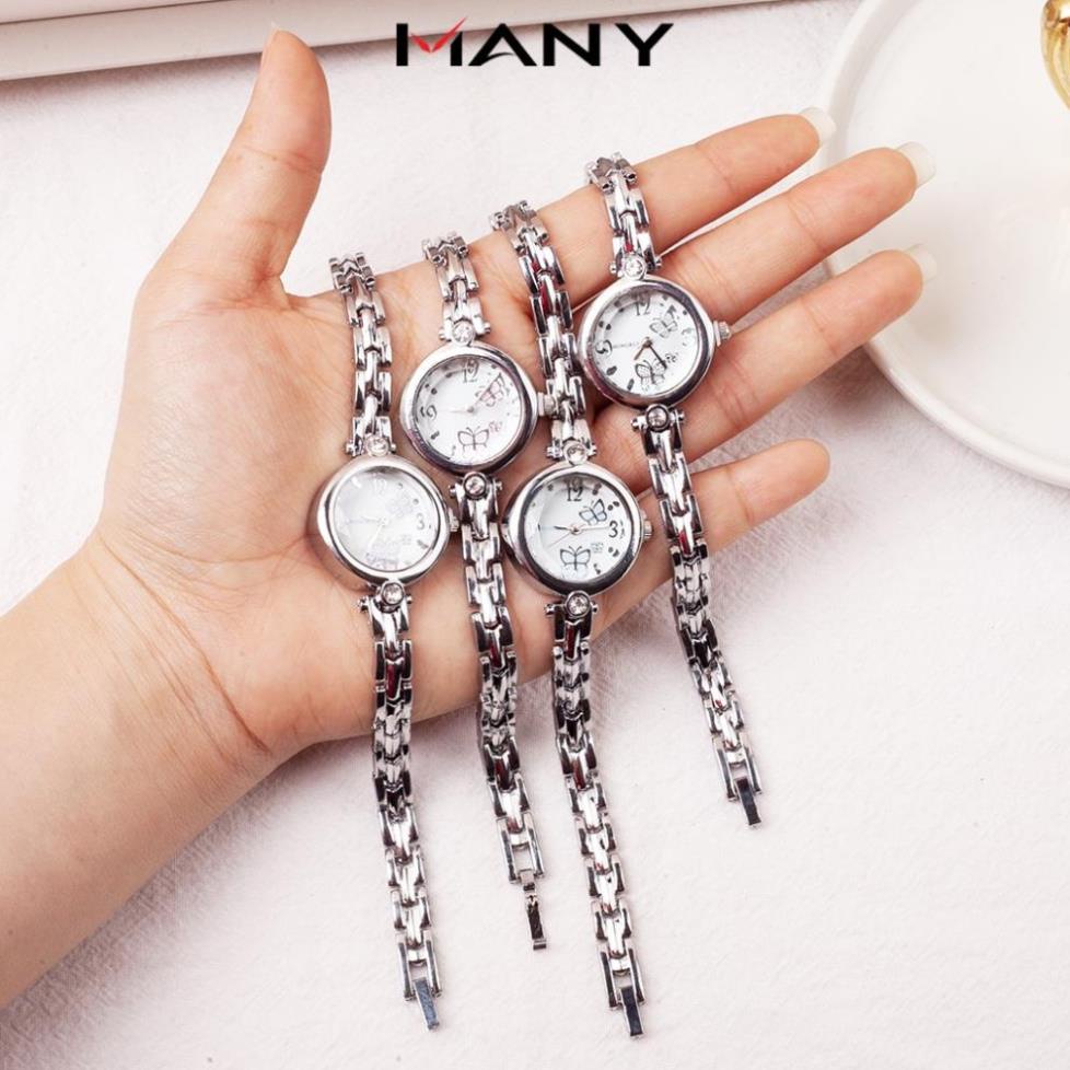 Đồng hồ Hongrui nữ tính - Đồng hồ nữ đeo dạng lắc tay màu bạc thời trang- TẶNG VÒNG MAY MẮN | BigBuy360 - bigbuy360.vn