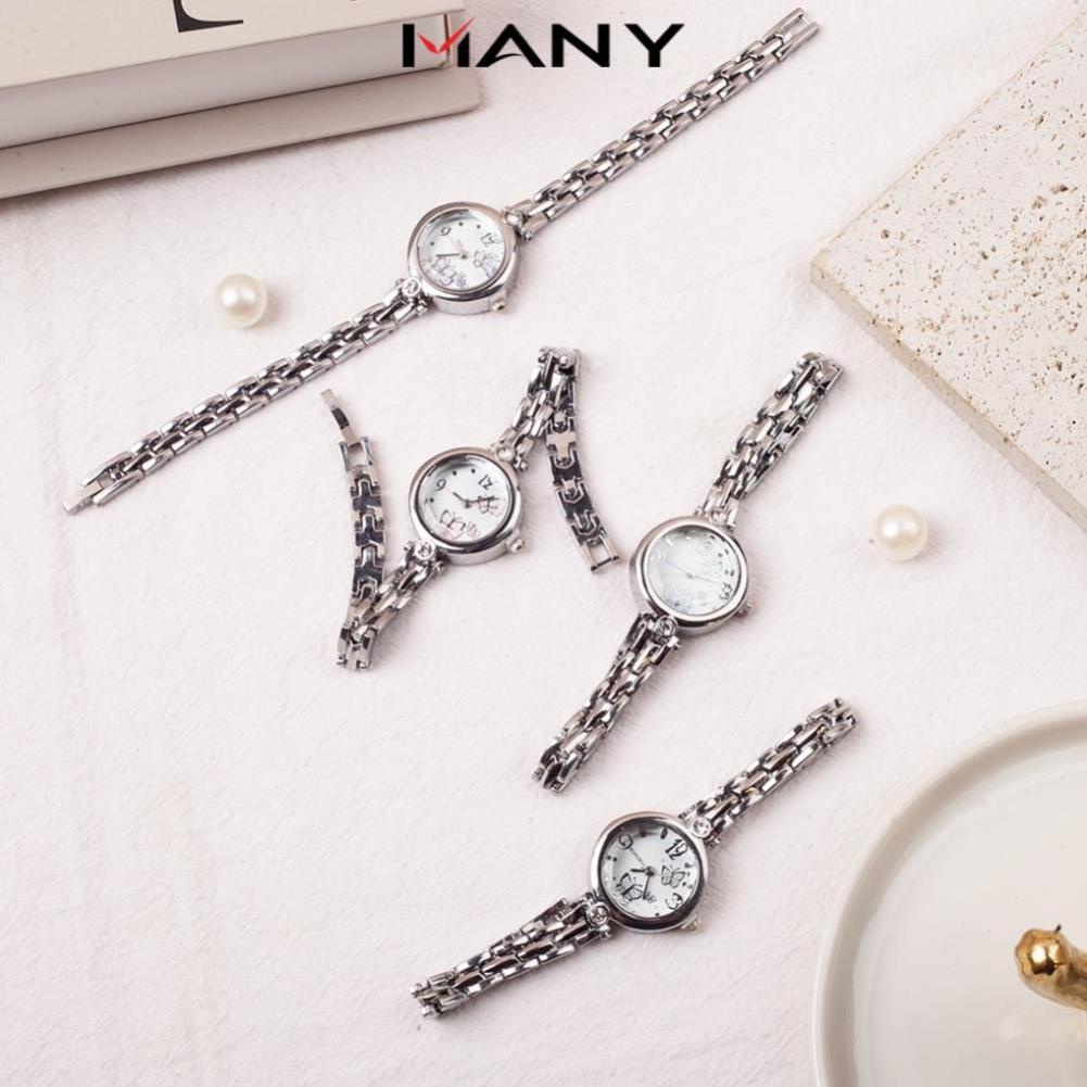Đồng hồ Hongrui nữ tính - Đồng hồ nữ đeo dạng lắc tay màu bạc thời trang- TẶNG VÒNG MAY MẮN | BigBuy360 - bigbuy360.vn