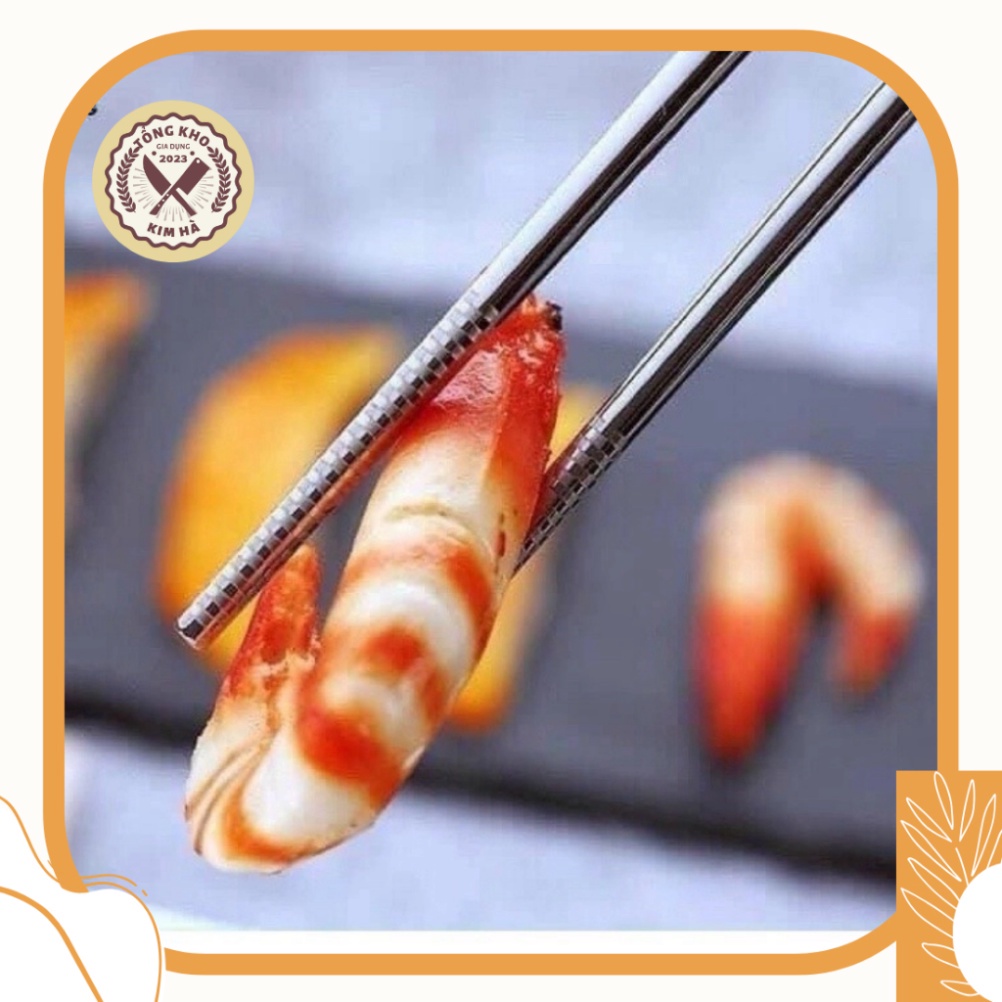 Hộp 5 đôi Đũa Inox Đức SUS 304 Zwilling Chống Trơn Trượt Hàng Cao Cấp Kho gia dụng