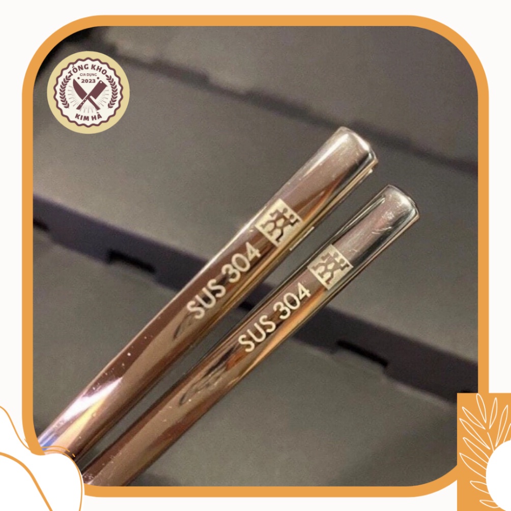 Hộp 5 đôi Đũa Inox Đức SUS 304 Zwilling Chống Trơn Trượt Hàng Cao Cấp Kho gia dụng