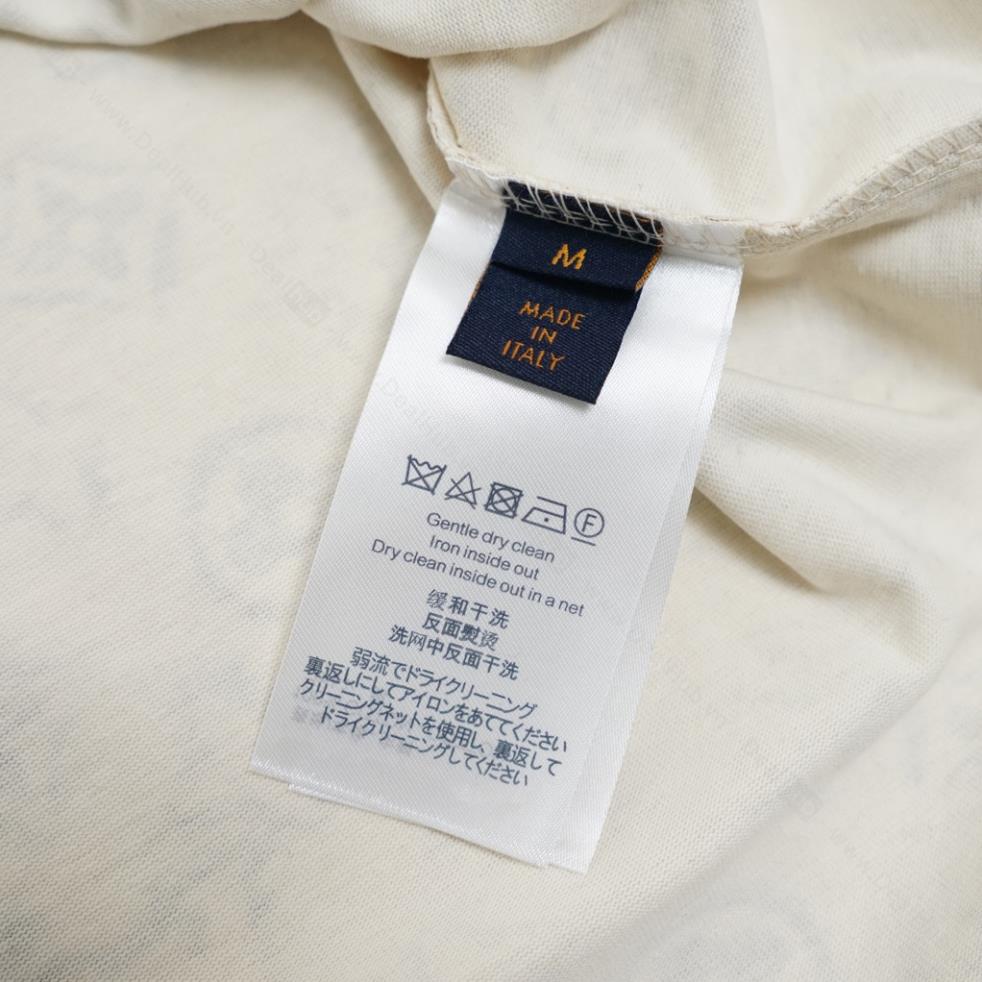 Áo Thun Cổ Tròn L.ouis V.uitton Sand Monogram L.V Cotton Cao Cấp.