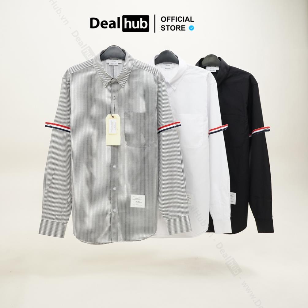 Áo Sơ Mi Tay Dài T.hom B.rowne Form Chuẩn Authentic Unisex Tay Dài, Tay Ngắn Phong Cách Hàn Quốc.