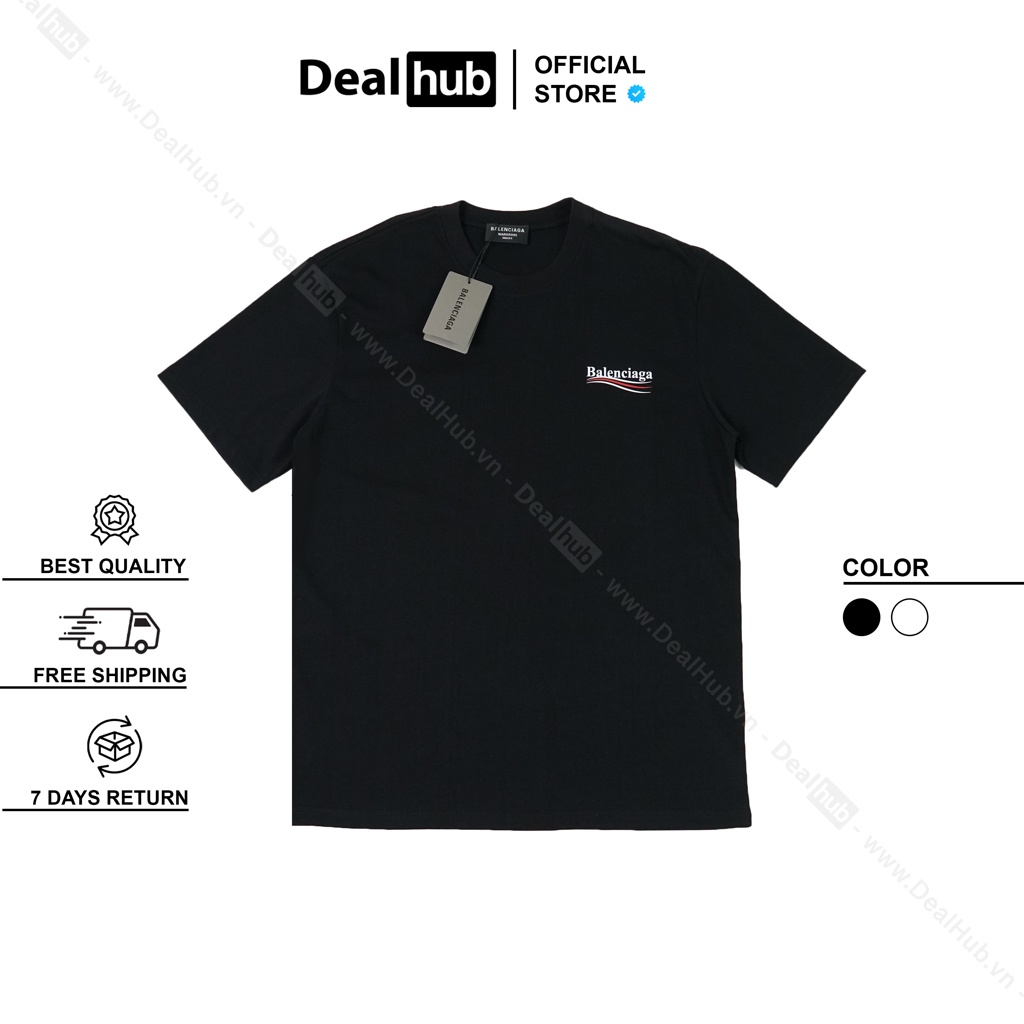 Áo Thun Cổ Tròn Bale.nciaga Wave BALEN Cotton Cao Cấp.