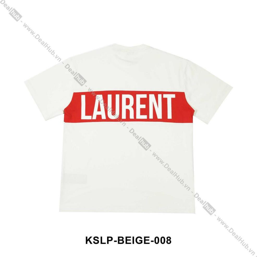 Áo Thun Cổ Tròn S.aint L.aurent Two Tone Cotton Cao Cấp 260gsm.