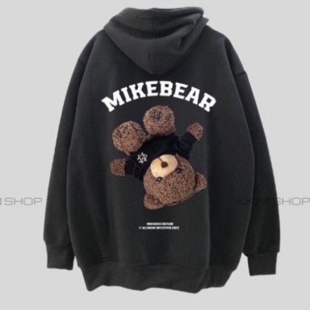 Áo hoodie nam nữ nỉ bông MIKEBEAR in hình gấu form rộng unisex mũ rộng , Áo khoác nỉ có mũ ulzzang phong cách Hàn Quốc