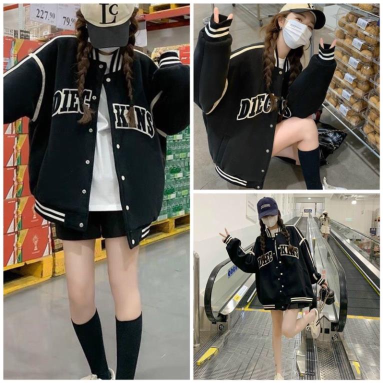 Áo Khoác Bomber Unisex  Thêu Kins Chất Xịn Xò 🥰Áo Khoác Bóng Chày Đẹp
