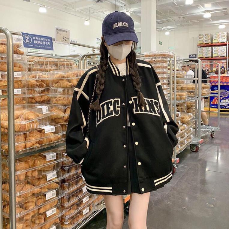 Áo Khoác Bomber Unisex  Thêu Kins Chất Xịn Xò 🥰Áo Khoác Bóng Chày Đẹp