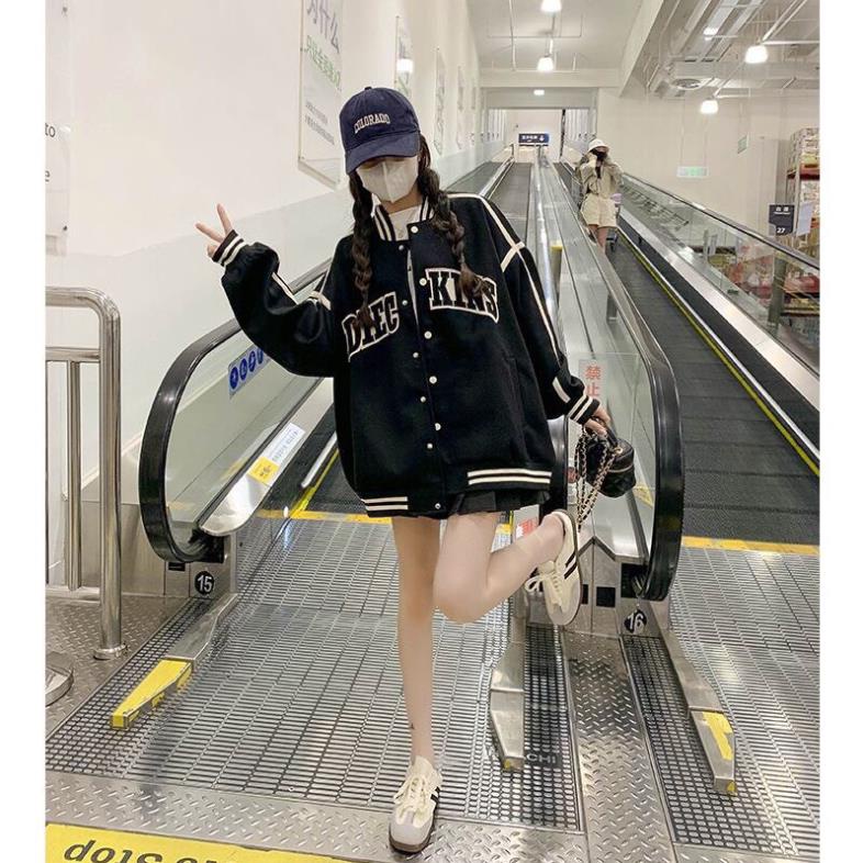 Áo Khoác Bomber Unisex  Thêu Kins Chất Xịn Xò 🥰Áo Khoác Bóng Chày Đẹp