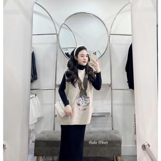 Sét váy suông kèm gile thỏ TH29