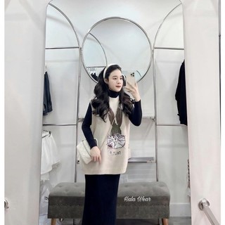 Sét váy suông kèm gile thỏ TH29