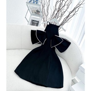 Đầm dự tiệc trễ vai nơ cổ yếm xinh xắn - Lyly Dress