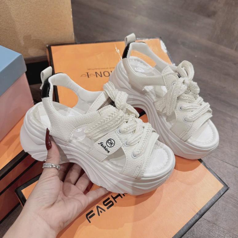 GIÀY SANDAL QUAI DÂY DA CỘT ĐẾ PU CAO 5 PHÂN MỚI HÀNG QUẢNG CHÂU