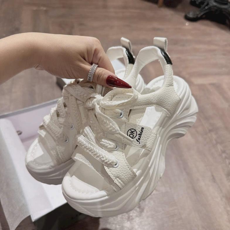 GIÀY SANDAL QUAI DÂY DA CỘT ĐẾ PU CAO 5 PHÂN MỚI HÀNG QUẢNG CHÂU