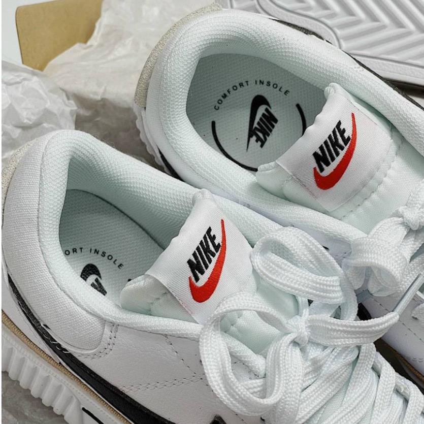 Giày Thể Thao Ni.ke Trắng Tăng Chiều Cao Viền Vàng Giày Court Legacy Lift Black White