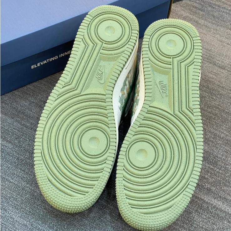 NIKE THỂ THAO AIR FORCE 1 LOW NAI-KE “WHITE GREEN” FN0369-100. GIÀY AF1 LOW 07 BAMBOO WEAVE