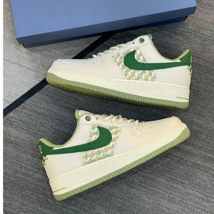 NIKE THỂ THAO AIR FORCE 1 LOW NAI-KE “WHITE GREEN” FN0369-100. GIÀY AF1 LOW 07 BAMBOO WEAVE