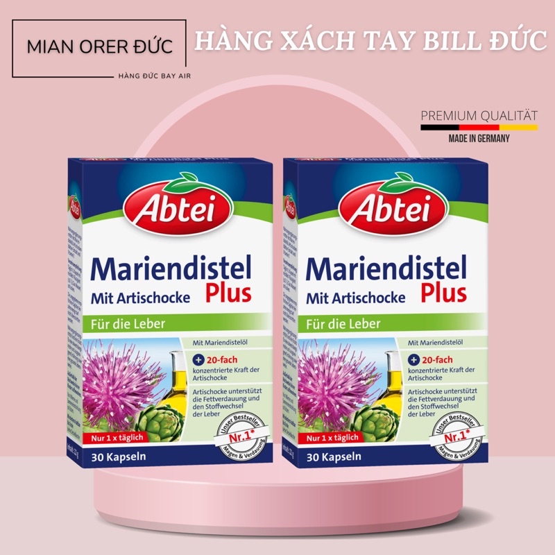 Bổ gan Abtei Mariendistel hỗ trợ mát gan thải độc - hàng nội địa Đức