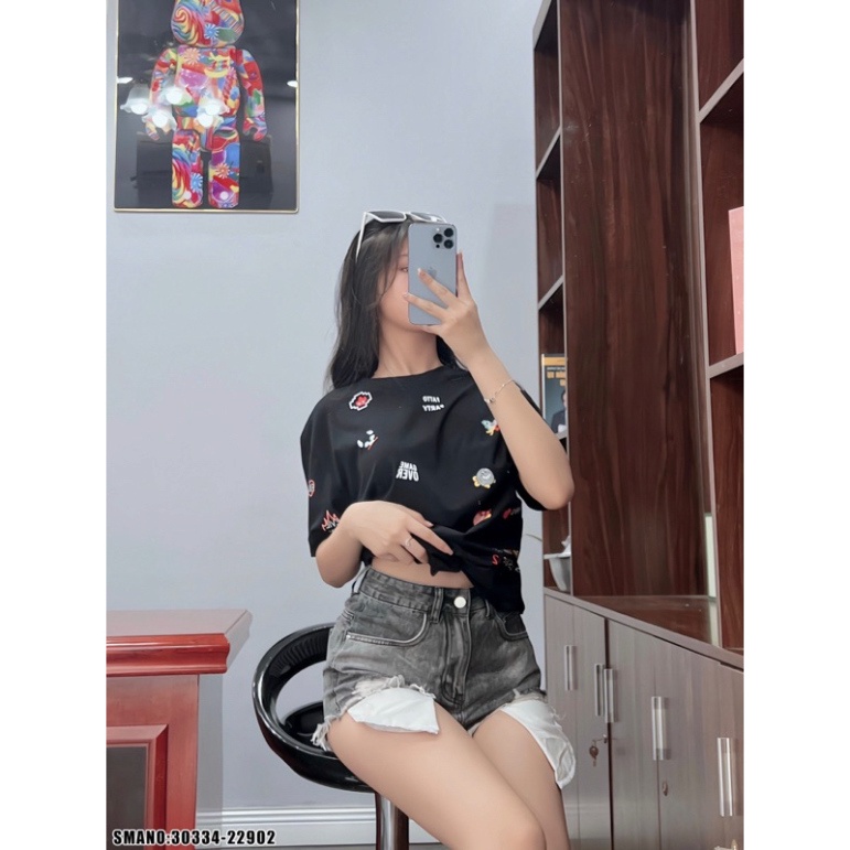 Áo Phông Nam Nữ Dsq2 In Hình Item Sticker Chó Sao Nấm Chữ Quanh Áo . Áo Thun Cộc Tay Siêu Cấp Cho CÁc Boy Phố Hót 2023