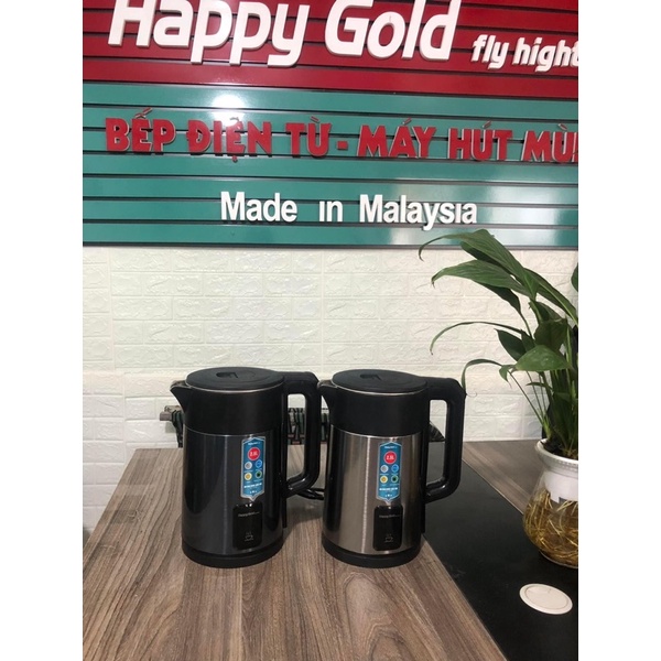 Ấm siêu tốc Inox 2 lớp Happy Gold HG-M26 dung tích 2,5L