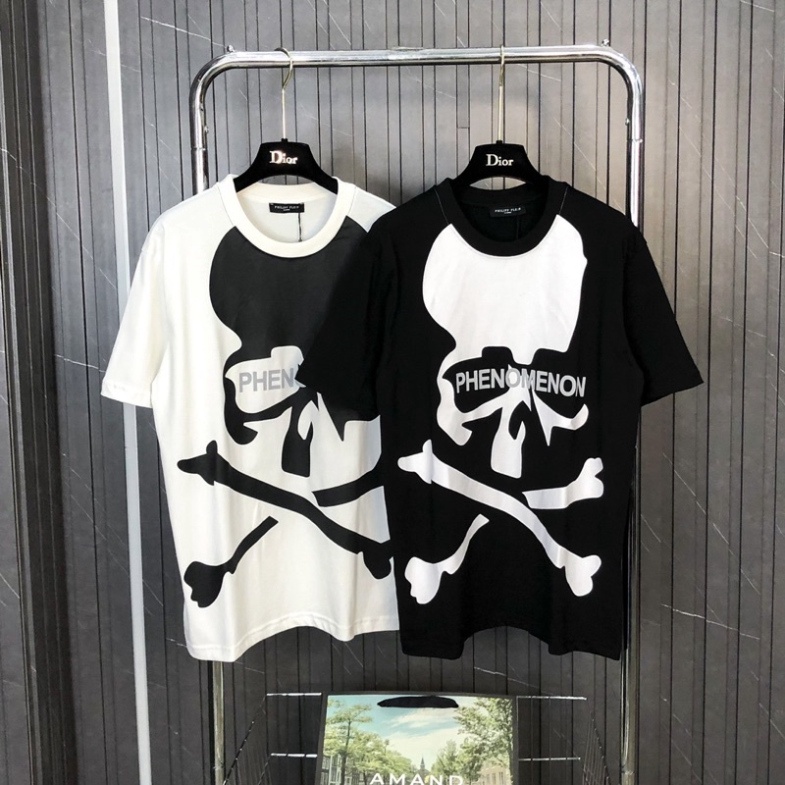 Áo phông nam nữ Premium Cotton in hình xương đầu lâu Phenomenon phong cách đường phố streetwear