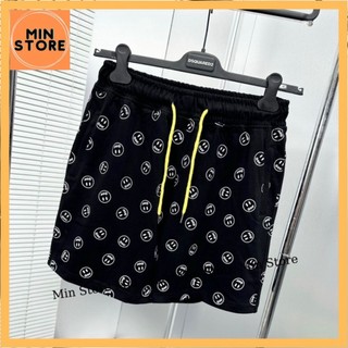 Quần Short Nỉ Nam Nữ D.rew In Hoạ Tiết Icon Mặt Cười Mini Cạp Chun Dây Thắt . Quần Đùi Đi Biển Đi Chơi Đi Cháy Phố M2023