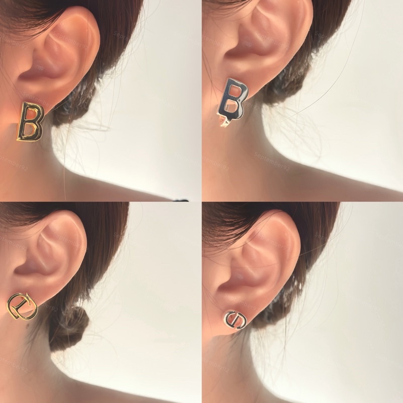 - Khuyên Tai Thương hiệu - Hợp Kim cao cấp mạ vàng 18k