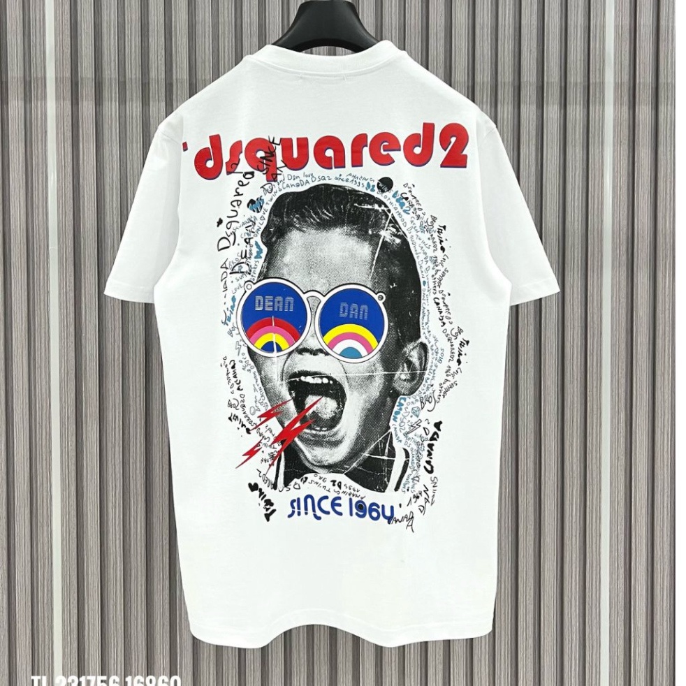 Áo Phông Nam Nữ  DSQ2 In Hoạ Tiết Mặt Sau . Áo Cộc Tay Siêu Cấp Dành Cho Các Boy Phố Đi Chơi Đi Biển Cực Cháy Hót 2023