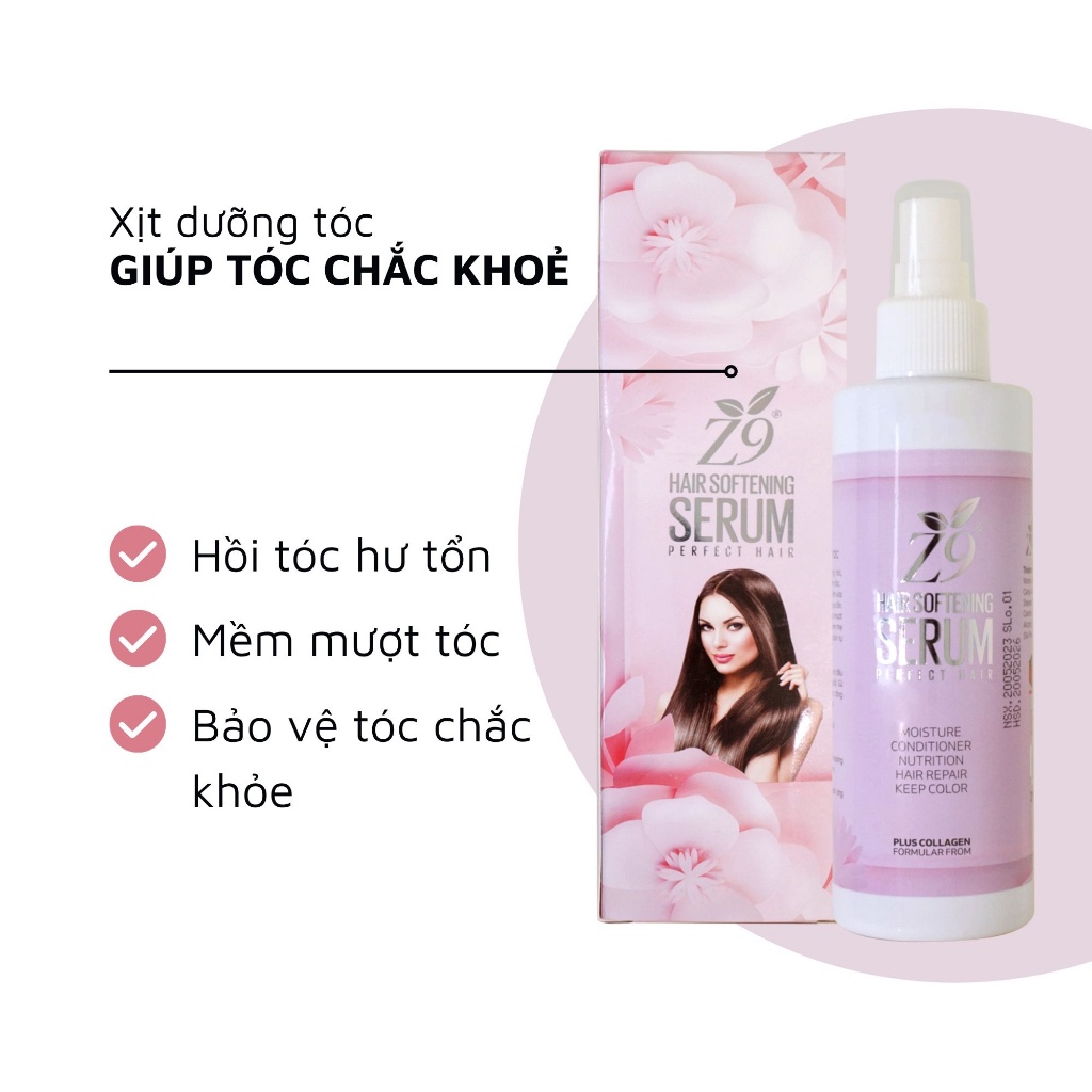 Xịt Dưỡng Tóc Z9 Mềm Mại Bồng Bềnh Suôn Mượt 220ml Z18