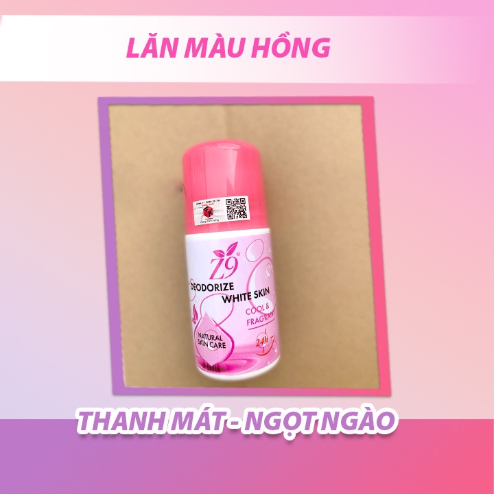 Lăn Khử Mùi Z9 Ngăn Mùi Hiệu Quả Khô Thoáng 24h 65ml