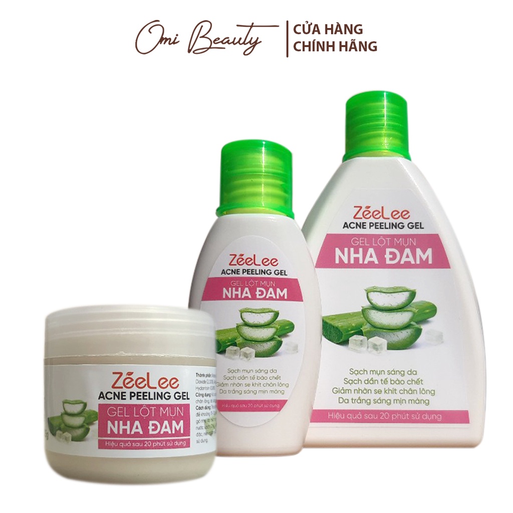 Gel Lột Mụn Nha Đam ZeeLee Sạch Mụn Thải Độc Sáng Da Mịn Màng (35g,60g,200g)