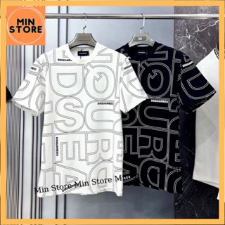 Áo Phông Nam Nữ In chữ Dsq2 Monogram Đen Trắng . Áo Cộc Tay Siêu Cấp Dành Cho Các Boy Phố Đi Chơi Đi Biển Hót Trend 2023 