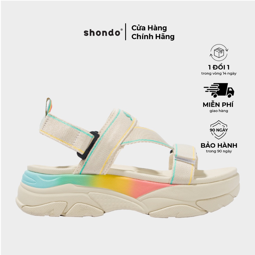 Giày Sandal Nam Nữ Tanky Shondo Pride Be Êm Bền TAN2558