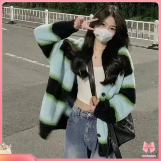 Áo Khoác cardigan Nữ Kẻ Sọc Thời Trang