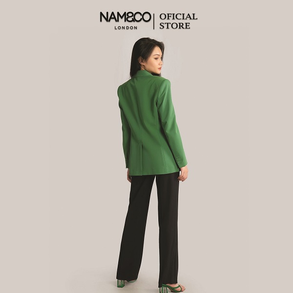 Áo blazer dáng suông nữ Namandco 2 lớp mềm mại công sở trẻ trung size S M L màu xanh, đỏ cam NJ40176MGO