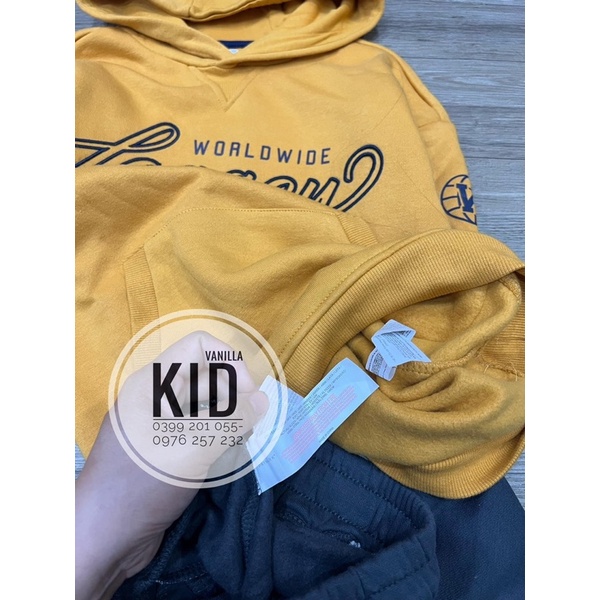 Bộ nỉ áo hoodie màu vàng dư xịn