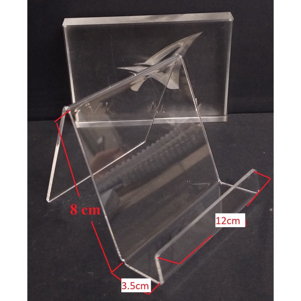 Kệ Giá Mica Để Bàn Bày Sách Điện Thoại Sản Phẩm Ví Dây Lưng
