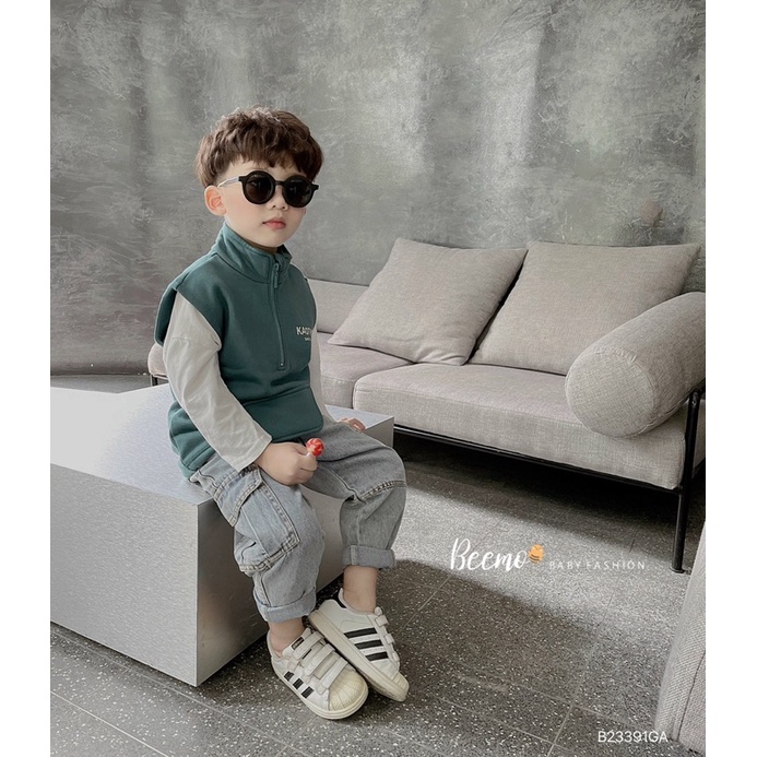 Áo nỉ gile Beemo cho bé