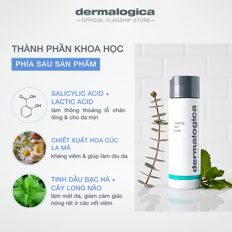 Sữa rửa mặt Dermalogica Clearing Skin Wash dành cho da dầu mụn 250ml