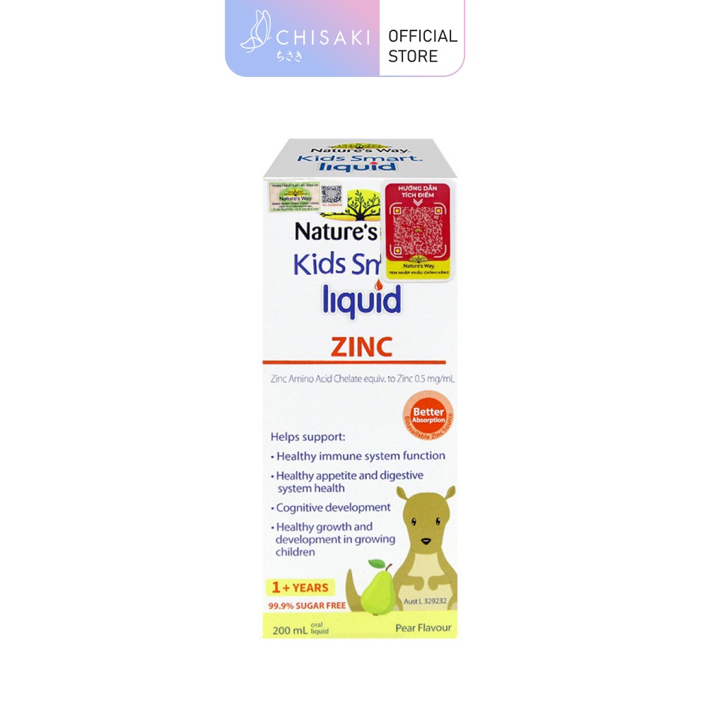 Thực phẩm bổ sung kẽm C cho trẻ em NW Kids smart Liquid ZINC 200ml