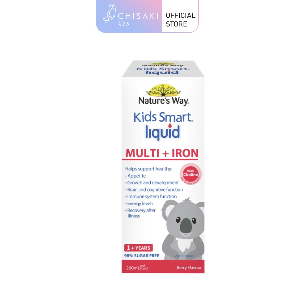 Vitamin tổng hợp và Sắt cho trẻ nhỏ -Nature's Way Kids Smart LIQUID MULTI +IRON