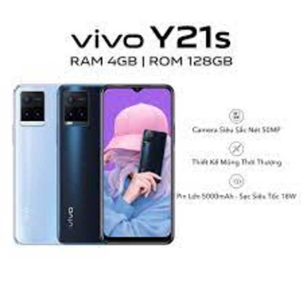điện thoại Vivo Y21s Chính Hãng 2sim ram 8G/256G, Màn hình: IPS LCD6.51"HD+, Camera sau: 50 MP & 2 MP, 2 MP - GGS 06