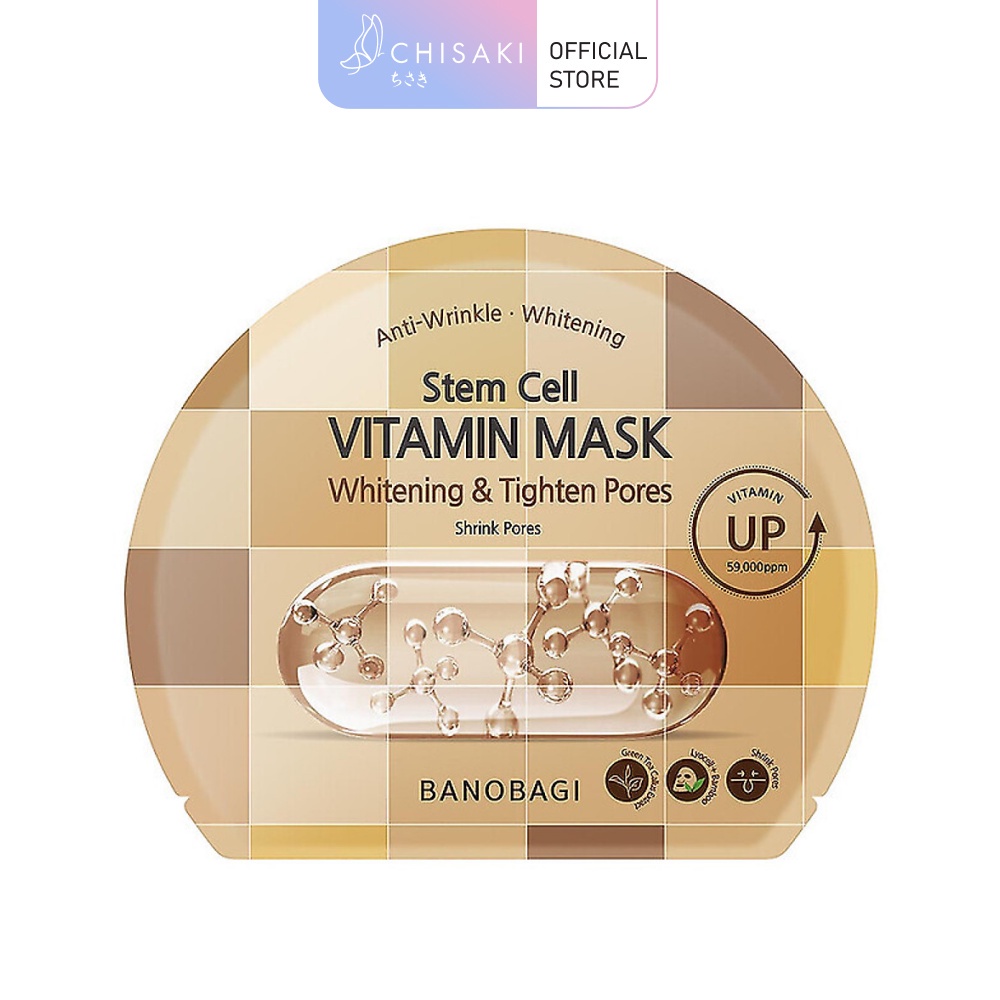 Mặt nạ Banobagi Stem Cell Vitamin Mask Whitening and Tighten Pores (miếng)