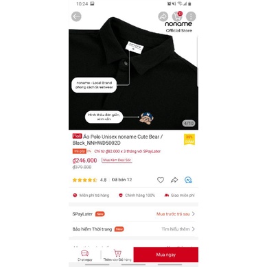 Polo no.name | đen 🐻 199