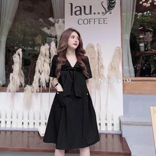 TT 65 - đầm nữ dự tiệc - thiết kế nơ ngực - chất đũi cực sang