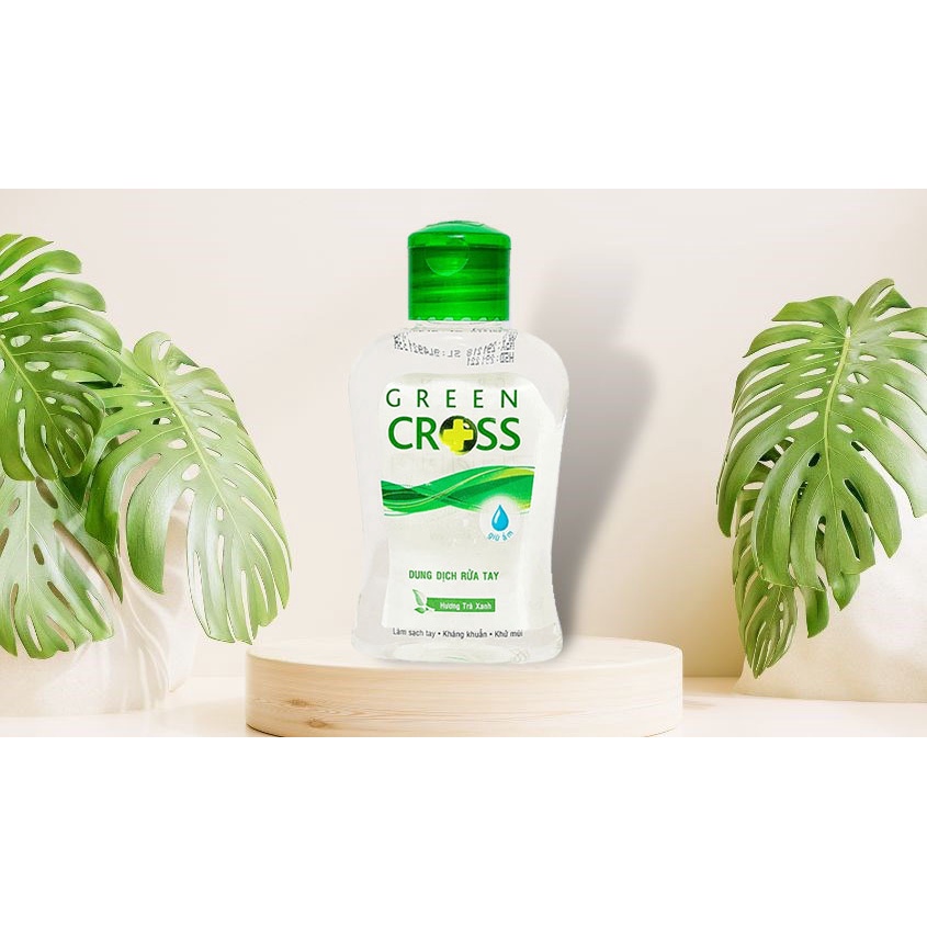 Nước Rửa Tay Khô Green Cross Làm Sạch Tay Kháng Khuẩn Khử Mùi Hương Trà Xanh 100ml