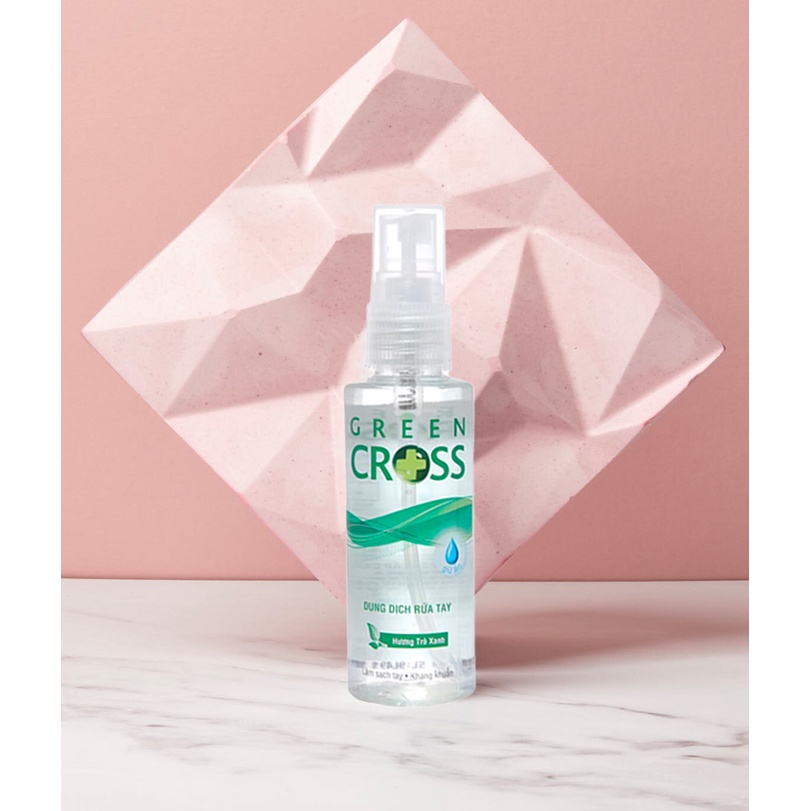 Xịt Rửa Tay Khô Green Cross Làm Sạch Tay Kháng Khuẩn Khử Mùi Hương Trà Xanh 70ml