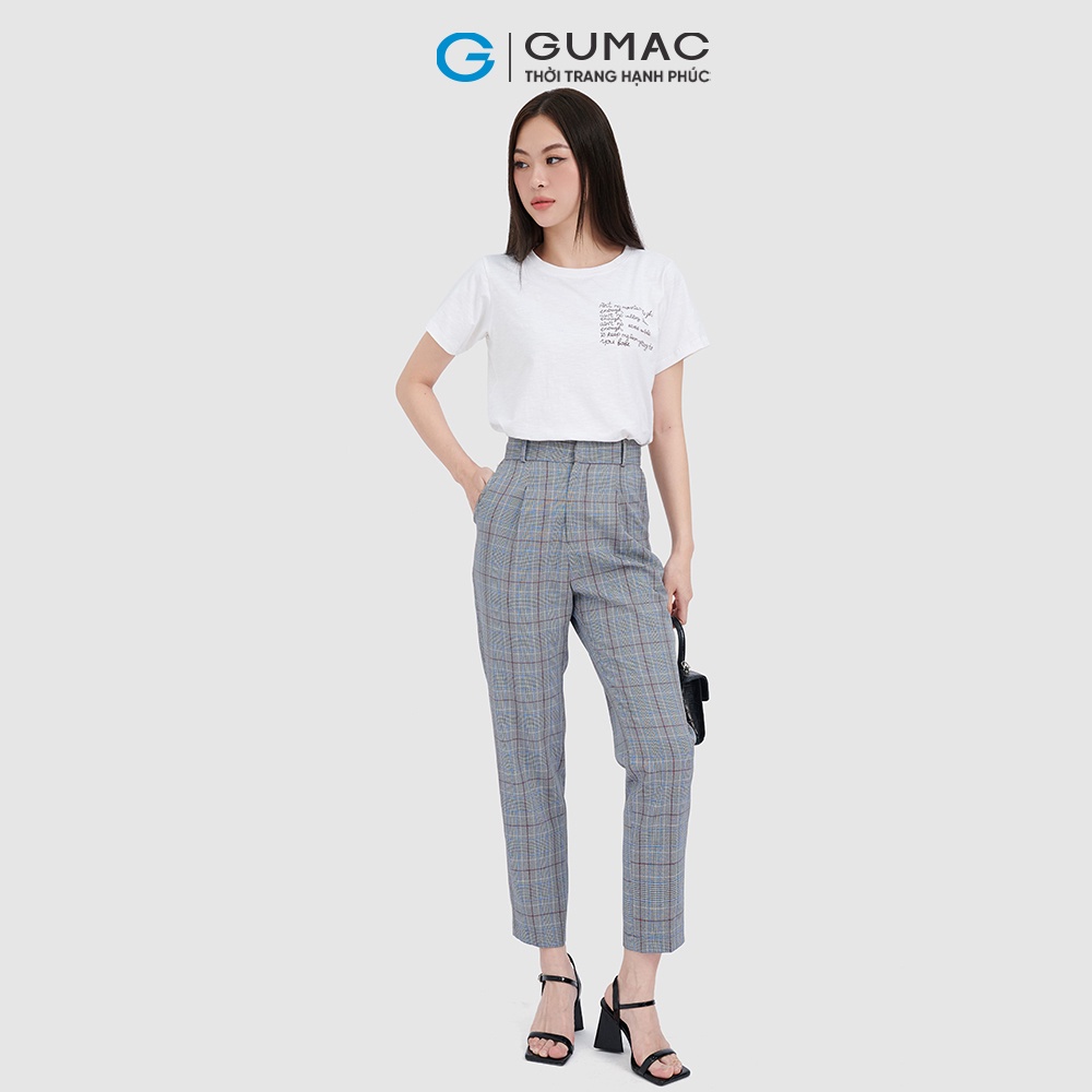 Quần baggy caro thời trang GUMAC QC10069